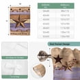thumbnail image 6 of Western Texas Star Vintage Balloon Curtains 63 Inch Length for Living Room/Bedroom, Retro Farmhouse Purple Brown Wooden Rod Pocket Privacy Door Curtains Decorative Tie Up Shade for Window 52"x63", 6 of 8