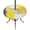 Yellow, variant on Sage Green Grey Oil Painting Round Outdoor Tablecloth with Umbrella Hole Zipper, Abstract Modern Geometric Elastic Fitted Table Cover, Waterproof Table Cloth for Patio Picnic Party Fits 36"-44"