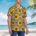 thumbnail image 3 of Disketp Hawaiian Shirts for Men,Sunflowers Print Mens Casual Short Sleeve Button Down Shirts Beach Shirt, 3 of 7