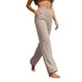 thumbnail image 6 of GZWYHT Womens Cotton Linen Pants，Plus Size Trouser Loose Sweatpants Casual Lounge Yoga Workout Palazzo Loose Stretch Dress High Waist Yoga Pants With Pockets，Red L, 6 of 7