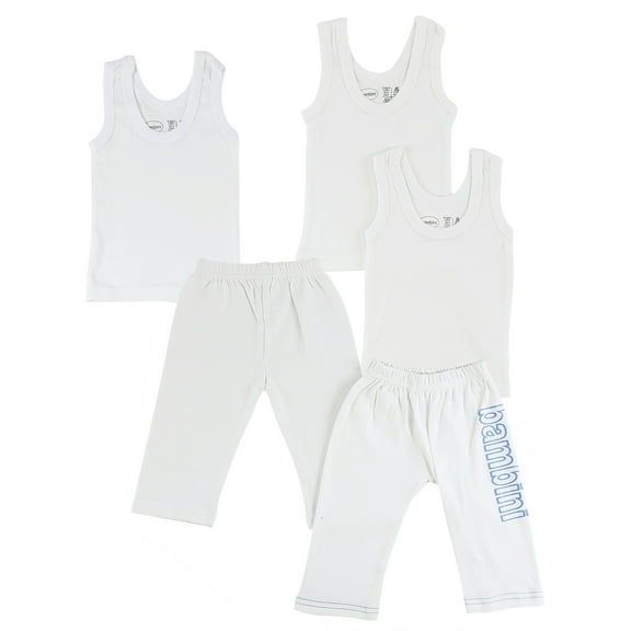 Bambini Mix N Match Tank Tops & Track Sweatpants, 5pc (Baby Boys or Baby Girls, Unisex)