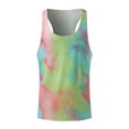 thumbnail image 4 of Baqcunre Tank Tops Men Male Spring And Summer Tie Dye Tank Oversized Breathable Strapless Sleeveless Top T-Shirts For Men Tops For Men Yellow XXL, 4 of 8