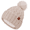 oatmeal, variant on Winter Beanie Hats for Women with Fleece Lined Knitted Warm Womens Pom Pom Hat Chunky Cable Skull Cap Gifts