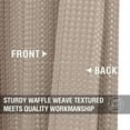 thumbnail image 5 of Curtainking Waffle Weave Textured Curtains 84 inch Farmhouse Light Filtering Drapes for Living Room Bedroom Grommet Window Curtain 2 Panels Taupe, 5 of 7