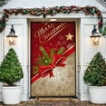 thumbnail image 4 of LanSuare Christmas Decorations Christmas Door Cover, Xmas Gift Box Bow Background Banner, Door Hanging Covers Photo Booth Props for Winter Party Decorations, 35x79Inch, 4 of 8