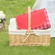 thumbnail image 5 of Esterilla de picnic impermeable, lavable a máquina, cuadrícula roja, 1,5 x 2 m/4,9 x 6,6 pies, perfecta para aventuras al aire libre y acampadas, 5 of 5