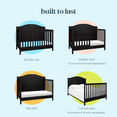 thumbnail image 2 of DaVinci Charlie 4-in-1 Convertible Crib, Greenguard Gold Certified, Ebony, 2 of 7