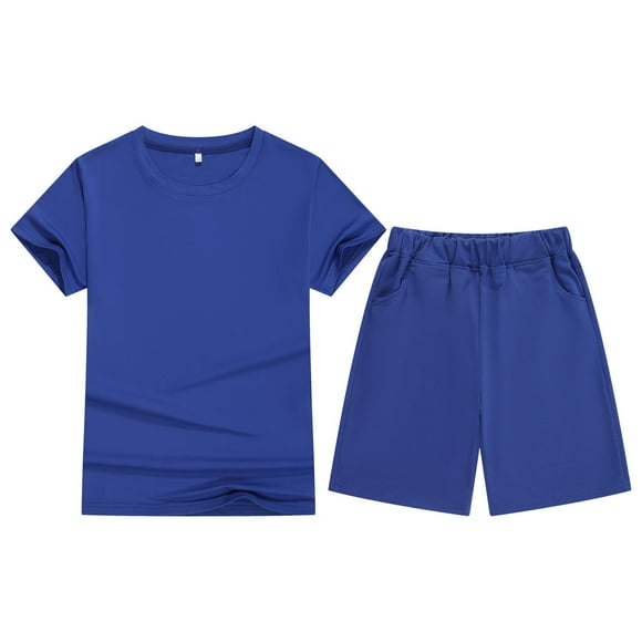 HNMKIU Girls Pant Sets Summer Children Kid Boys Girls Soft Short Sleeve T Shirt Top Blouse And Shorts Casual Two Piece Outfit Set