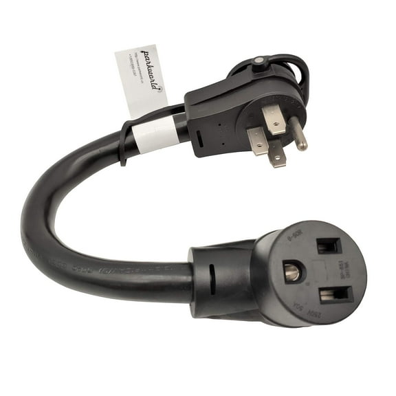 Parkworld 62015 RV 50A Splitter Adapter Cord 14-50P to 14-50R & 6-50R Welder 3-Prong 50A 250V Female (1.5FT)