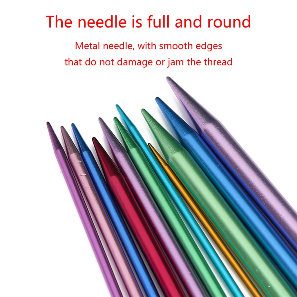 Geemin Weaving Needle, Coloured Metal Knitting Needle, Aluminium Knitting Needle Set