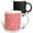 Multicolor, variant on 3drose, Pretty Pink and White Fancy Snowflake Pattern, 11oz Two-tone Black Mug