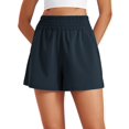 thumbnail image 1 of Shorts CRZ YOGA tiro alto holgados con entrepierna de 7.5 cm azul marino XL, 1 of 4