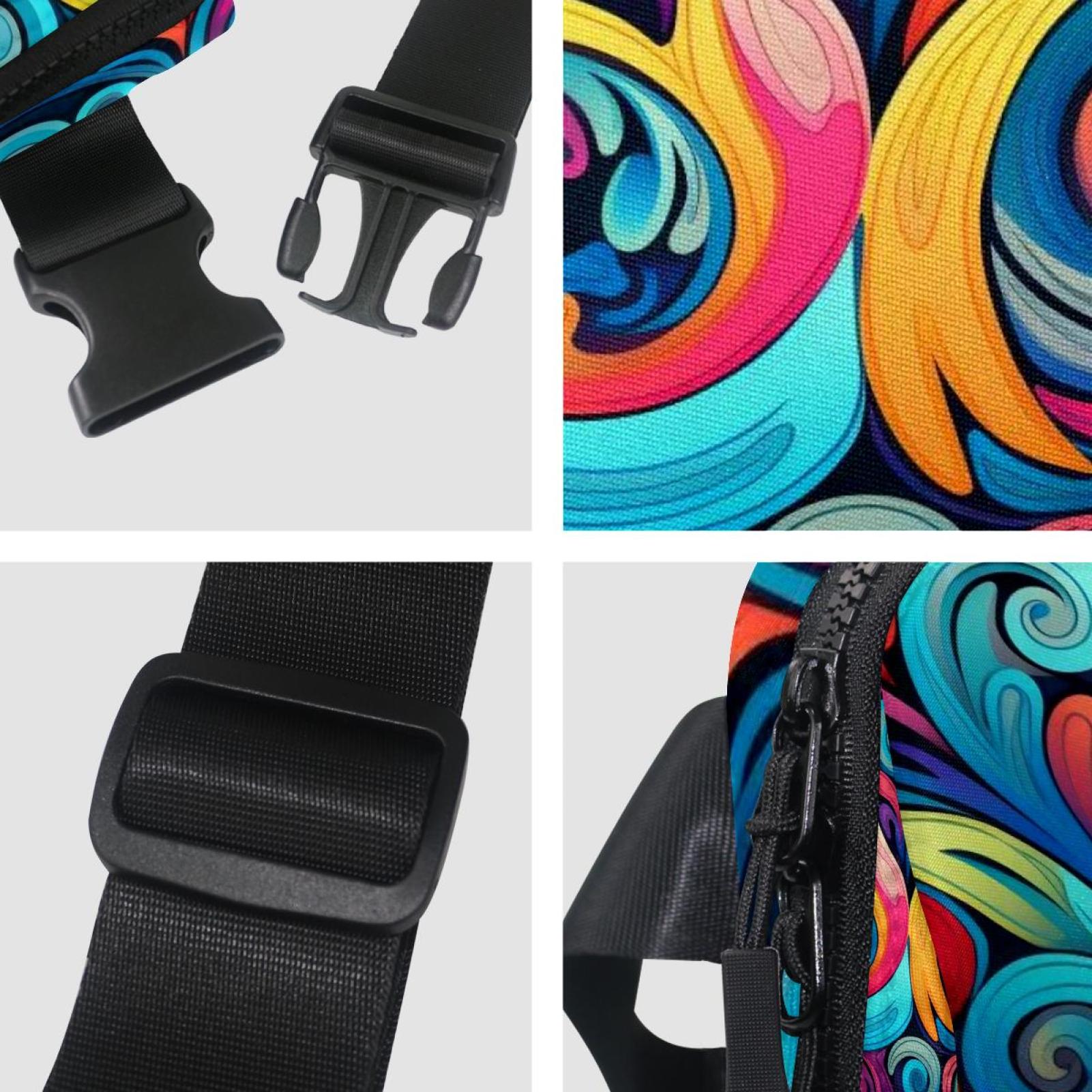 Peace Symbol Adjustable Lightweight Waist Packs Fanny Packs Money Belt with Extension Strap Unisex