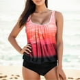 thumbnail image 1 of iTNHFP Maillots de Bain Femmes Plus Plus Deux Dos Bretelles Robe de Bain Ensemble Taille Maillots de Bain Imprimés Tankinis Ensembles, 1 of 6