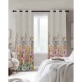 thumbnail image 2 of Pink Flowers Blackout Curtains 54 Inch Length 2 Panels Set for Living Room Bedroom, Spring Floral Daisy Vintage Pastoral Botanical Room Darkening Window Curtains Thermal Black Out Curtain 52"x54", 2 of 8