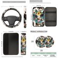 thumbnail image 7 of XYZCANDO Cow Sunflower 14 Pieces Car Seat Covers Full Set Steering Wheel Cover Auto Center Console Pad Seat Belt Pads Headrest Covers Cup Coasters for Most Cars SUVs Sedans, 7 of 7