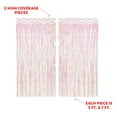 thumbnail image 2 of xo, Fetti Decorations Iridescent Fringe Foil Curtain - Set of 2 | Bachelorette Party Bridal Shower Backdrop, Wedding, Birthday Photo Booth, 2 of 4