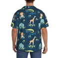 thumbnail image 5 of Fotbe Tropical Animals print Short Sleeve Button Down Shirts for Men Casual Summer Beach Wrinkle Free Shirt-Large, 5 of 7