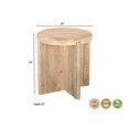thumbnail image 3 of Pemberly Row Ensemble de Table de Salon en Bois Massif 2 Pcs Beige, 3 of 9