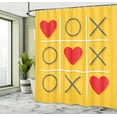 thumbnail image 5 of Ambesonne Love Shower Curtain, Romantic Xoxo Kiss Design, 69"Wx84"L, Yellow Red, 5 of 5