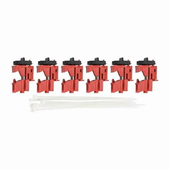 Brady Multi-Pole Breaker Lockout,Red,2-1/8" H 148697