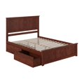 thumbnail image 2 of Madison Queen Platform Bed with Matching Footboard & Storage Drawers in Walnut, 2 of 12