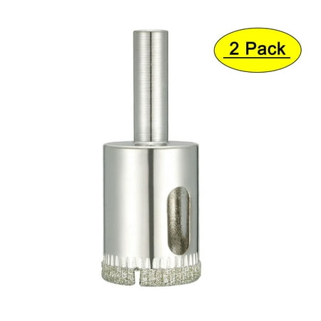 

2Pcs 24mm Diamond Particles Coating Tip Hole Saw Drill Bit for Glass