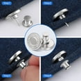 thumbnail image 4 of 12 Pcs Button for Sewing Metal Jeans,17 mm No-Sew Nailess Removable Metal Jeans Buttons, 4 of 6