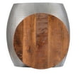thumbnail image 5 of Powell Wesmar Metal Indoor Drum Accent Table with Storage, 20.5" Tall, Pewter, 5 of 10