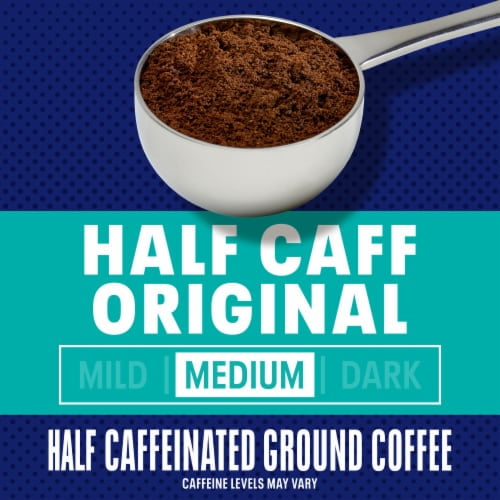 Maxwell House Half Caff Medium Roast Ground Coffee With 1/2 The Caffeine (2 Ct Pack, 25.6 Oz Canisters)