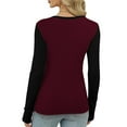 thumbnail image 3 of Maplenight Long Sleeve Thermal Shirt for Women Slim Fit Basic Tops Casual Crewneck Knit Ribbed T Shirts with Thumb Holes, 3 of 6