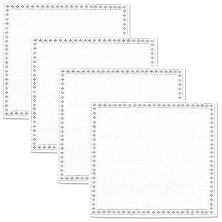 Heritage Lace CC-17NPW-S 17 x 17 in. Canterbury Classic Napkin - White - Set of 4