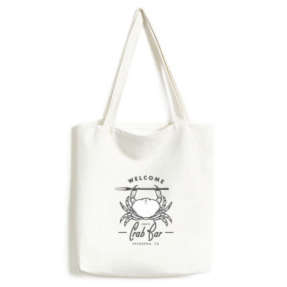 Discover Crab Marine Organism Tote Canvas Bag Shopping Satchel Casual Handbag
