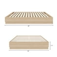 thumbnail image 3 of Nexera Milano Queen Size Platform Bed Frame, Natural Blonde Oak, 3 of 9