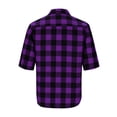 thumbnail image 6 of Zormilly Button Down Shirt Men Plaid 3/4 Sleeve Slim Collared Shirts with Pocket Casual Checkered Blouses, S-2XL, 6 of 8