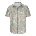 thumbnail image 5 of Xdegoge Camo Shirts for Men Button Up Short Sleeve Summer Hawaiian Vacation Collared Shirt Casual Hunting Lightweight Camouflage Graphic Tee Shirt Outdoor Hiking Camping Fishing Shirt Flash, 5 of 5
