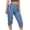 Blue, variant on Prolriy Capris Pants for Women Rrousers Loose Casual Women's Pants Cropped Foot Pocket Beam Shorts Pants Womens Pants Blue L