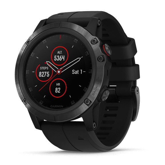 Garmin Fenix 5X Plus Sapphire, Black with Black Band