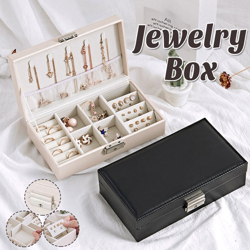 Velvet Jewelry Earring Ring Organizer Box Tray Holder Storage Display Show Case 
