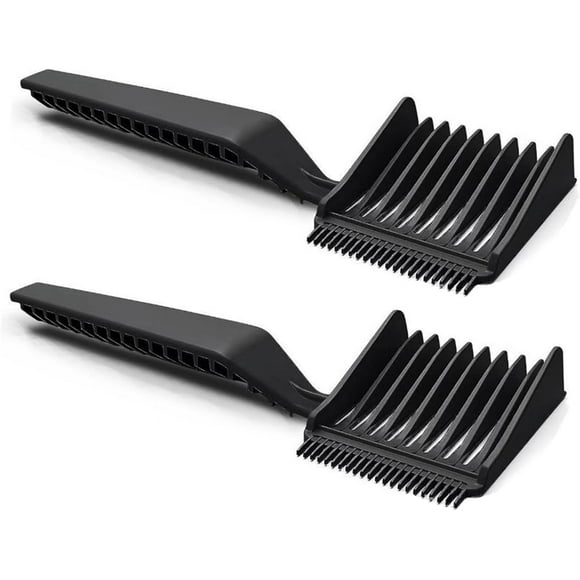 shiyou-2PCS Barber Fade Combs, Professional Barber Comb for Home or Salon, Hair Cutting Comb Flat Top Hair Comb for Men (Black)