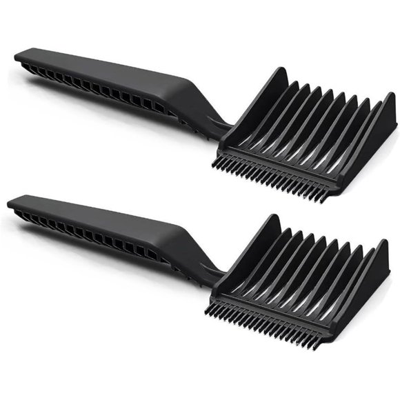 shiyou-2PCS Barber Fade Combs, Professional Barber Comb for Home or Salon, Hair Cutting Comb Flat Top Hair Comb for Men (Black)