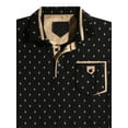 thumbnail image 3 of Ma Croix Mens Short Sleeve Pattern Printed Slim Polo Shirt, 3 of 7