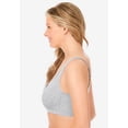 thumbnail image 3 of Catherines Women's Plus Size Wireless Front-Close Cotton Comfort Bra, 3 of 6