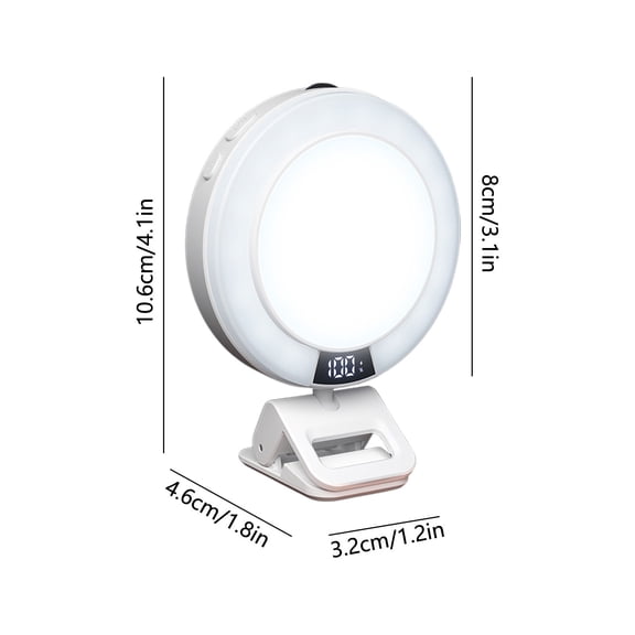 Mobile Phone Clip-On Selfie Light,4.5" Portable Edge-lit Ring Light,Portable Ring Light for Makeup,Selfie,Video Conference, Livestream,Vlog,Adjustable Light Soft Light For Better Photoing Effect