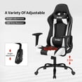 thumbnail image 3 of Ergonomic Gaming Chair, Seat Height Adjustment Rolling Swivel Racing Office Chair with Lumbar Support & Headrest Armrest PC Computer Chairs for Adults E-Sports Home Office Desk Chair, 3 of 7