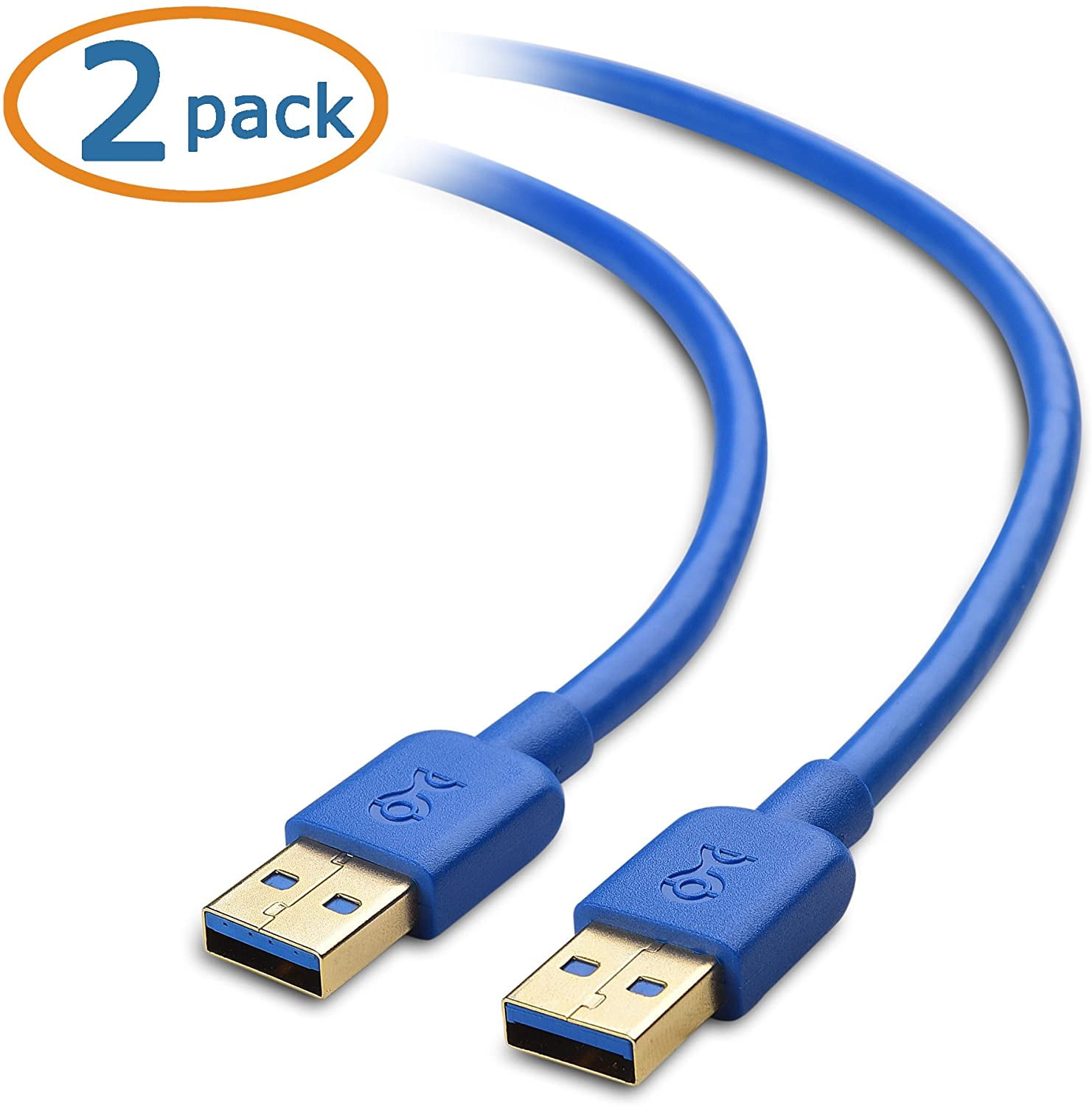 Cable Matters 2Pack USB 3.0 Cable (USB to USB Cable Male to Male) in Blue 6 Feet Available