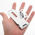 thumbnail image 3 of OULII Stainless Steel Gate Latches Heavy Duty Padlock Clasp For Doors Windows Sheds 1Set 5.4x1.5x0.3in, 3 of 8