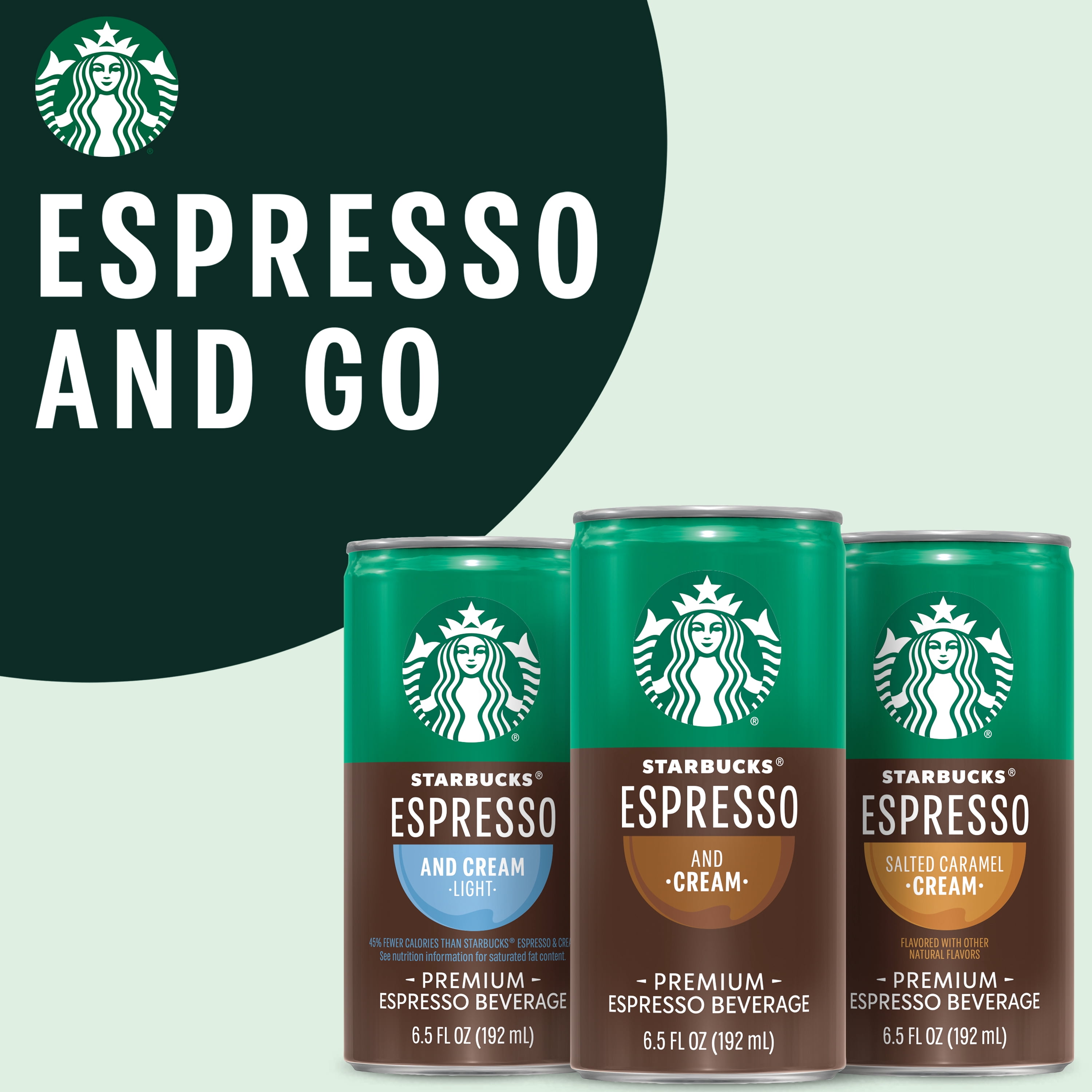 Starbucks Espresso & Cream Premium Espresso Beverage, 6.5 fl oz, 4 count