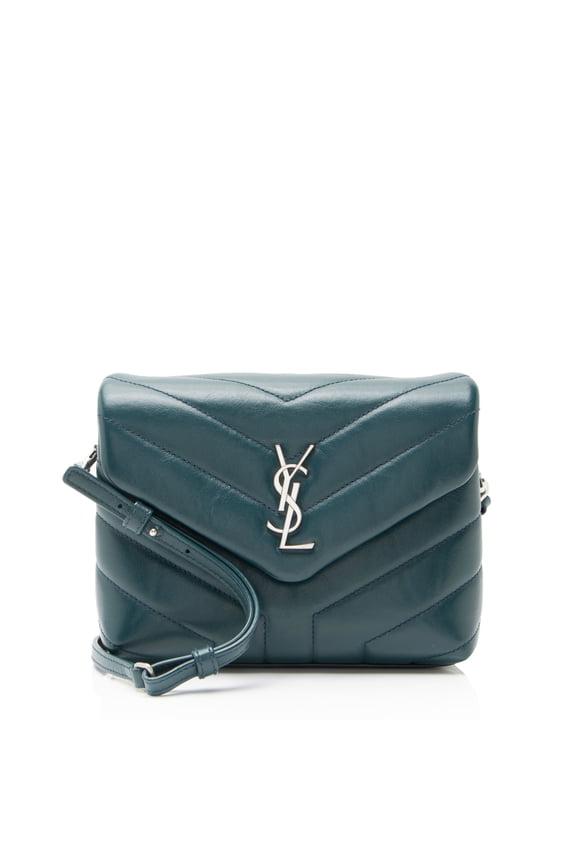 Pre-Owned Saint Laurent Matelasse Calfskin Monogram LouLou Toy Crossbody