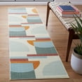 thumbnail image 2 of SAFAVIEH Orwell Hayden Abstract Runner Rug, Ivory/Blue, 2'2" x 7', 2 of 8